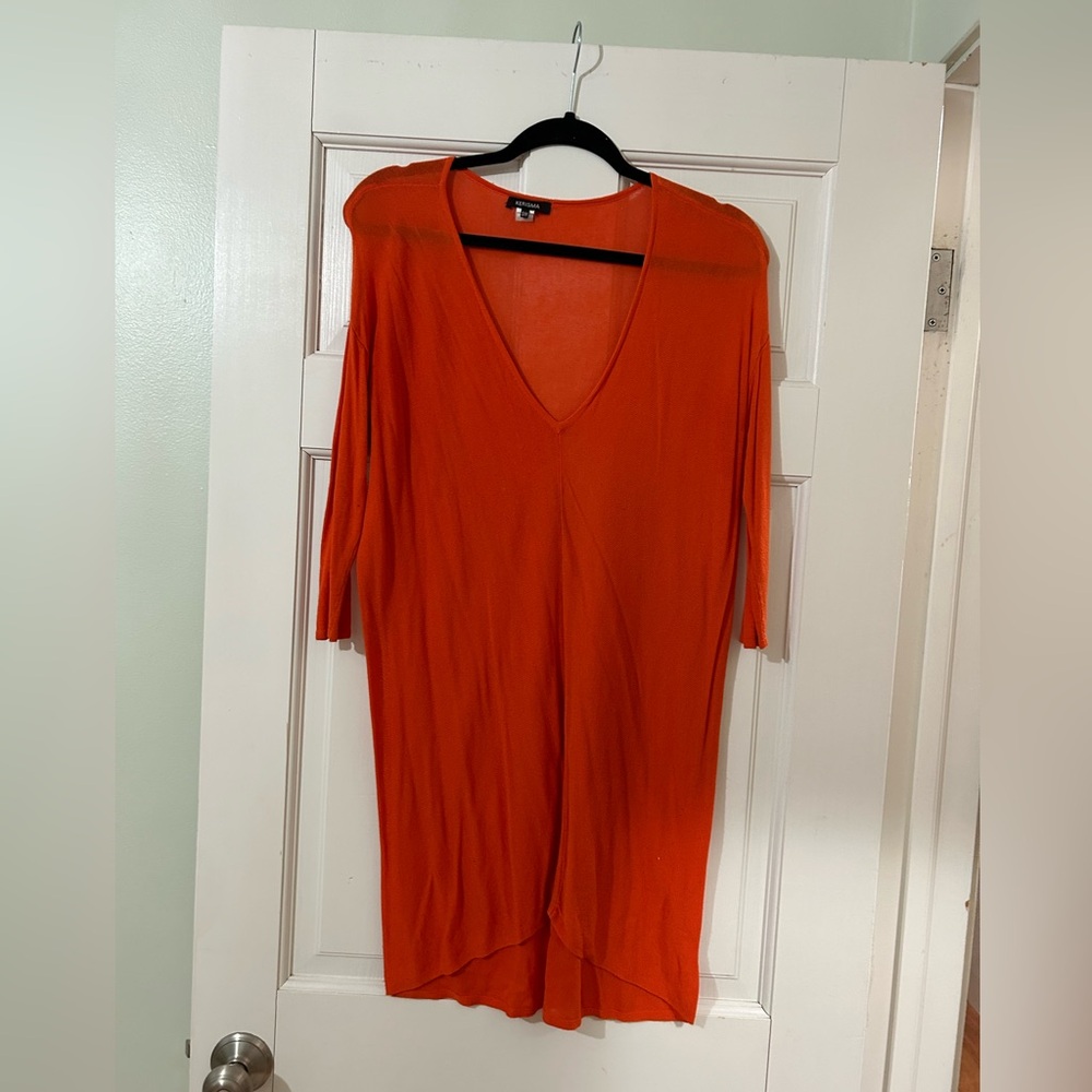 KERISMA | long, lightweight v-neck sweater w/sleeves that hit above the elbow